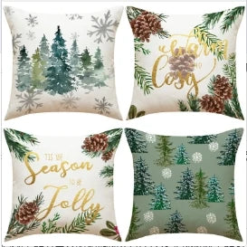 Conjunto de Capas de Almofada Natalinas Luxuosas 45x45cm