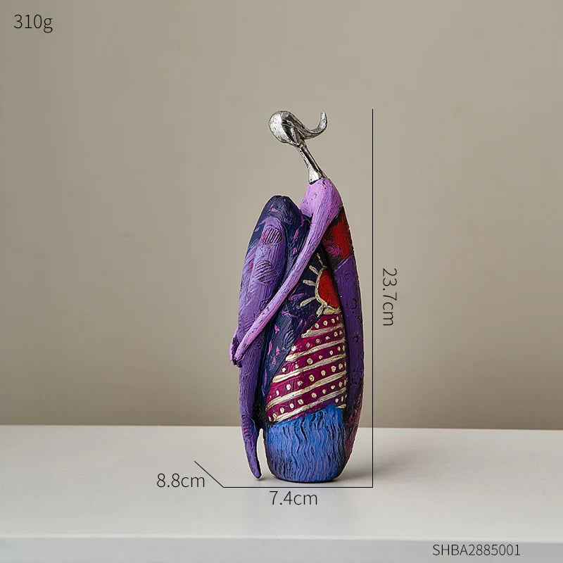 Escultura Abstrata Colorida para Decoração Moderna