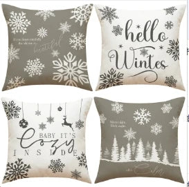 Conjunto de Capas de Almofada Natalinas Luxuosas 45x45cm