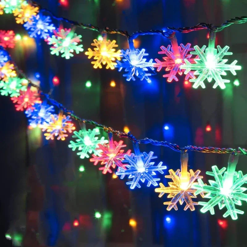 Luz de Fada Floco de Neve LED Decorativa