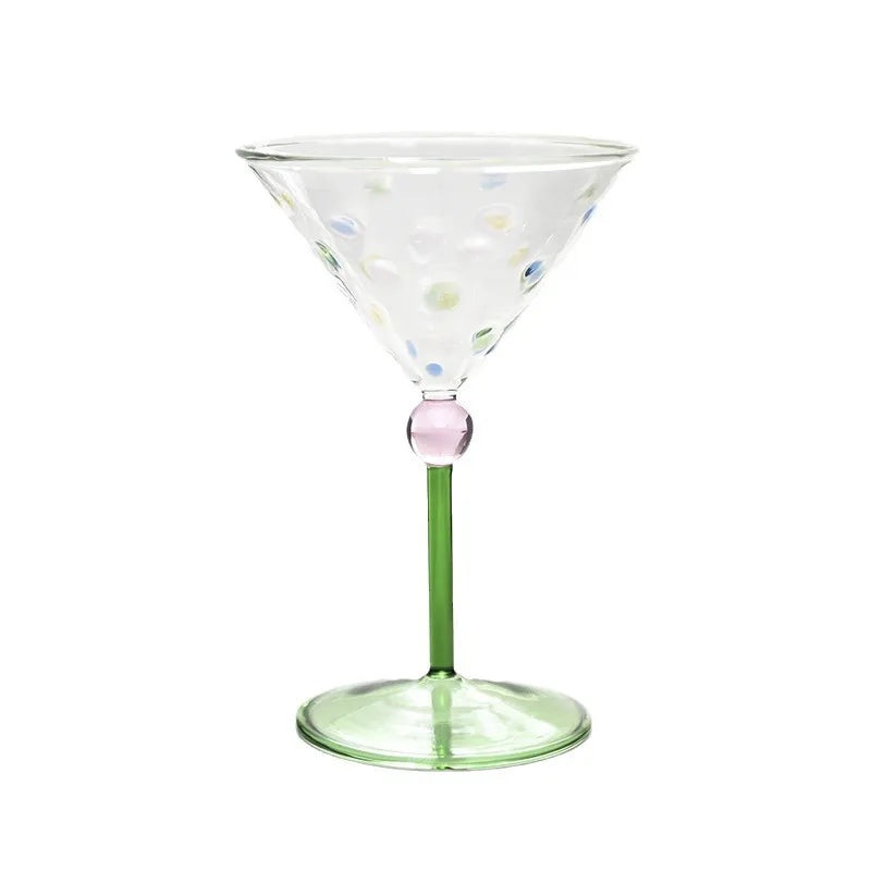 Taça de Martini com Detalhes Coloridos