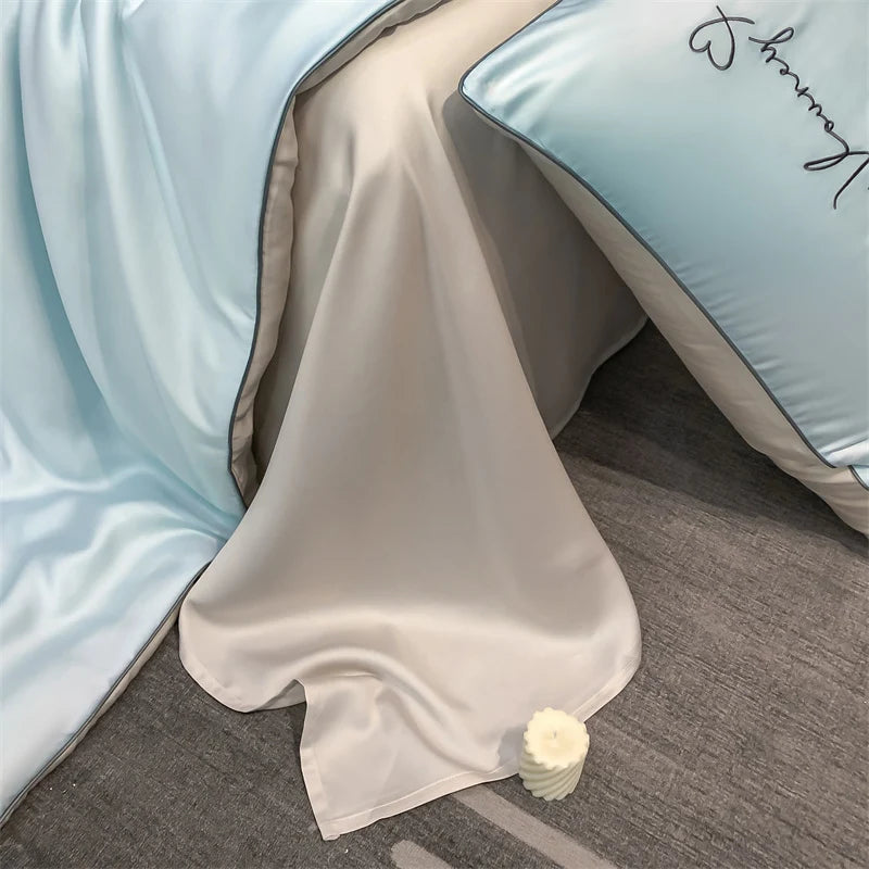 Conjunto Luxuoso de Quilt de Seda Lavável - Toque Aveludado