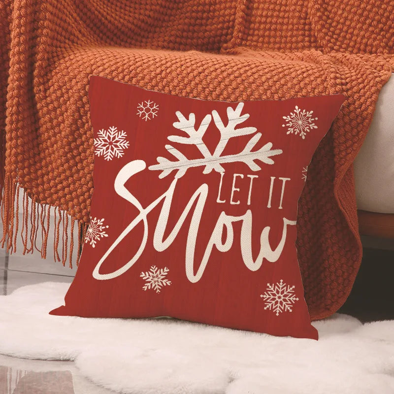 Conjunto de Capas de Almofada Natalinas Luxuosas 45x45cm