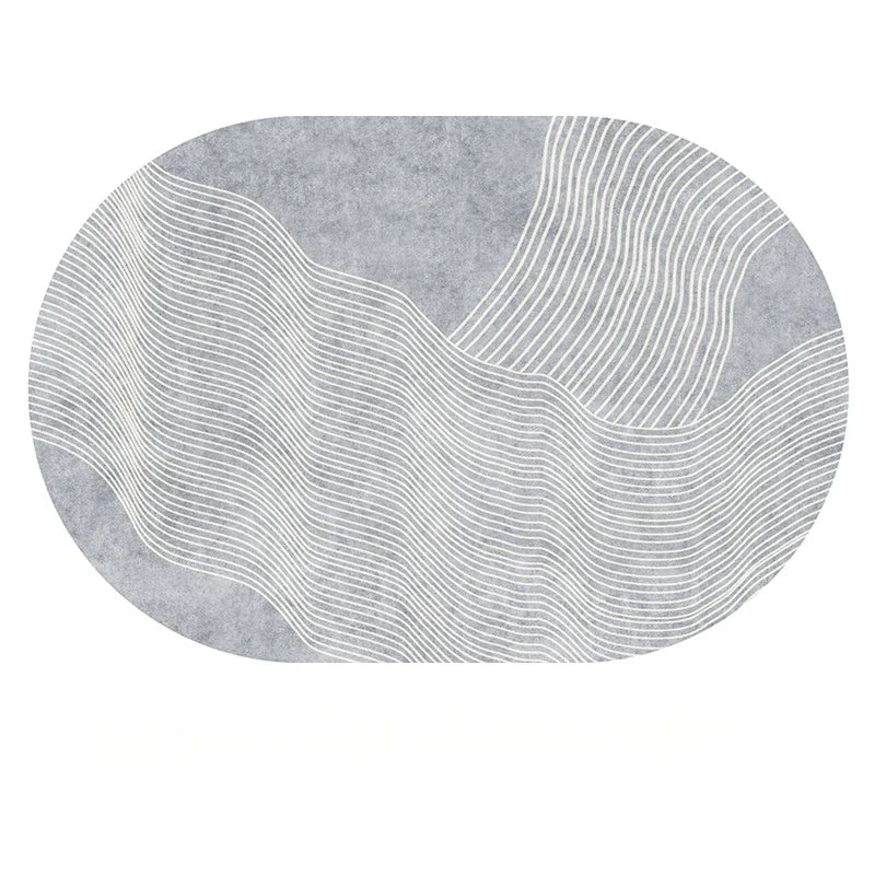 Tapete Oval Abstrato