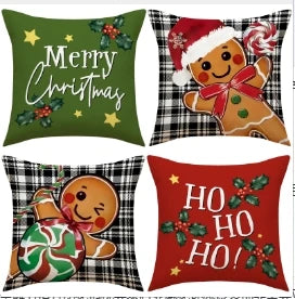 Conjunto de Capas de Almofada Natalinas Luxuosas 45x45cm