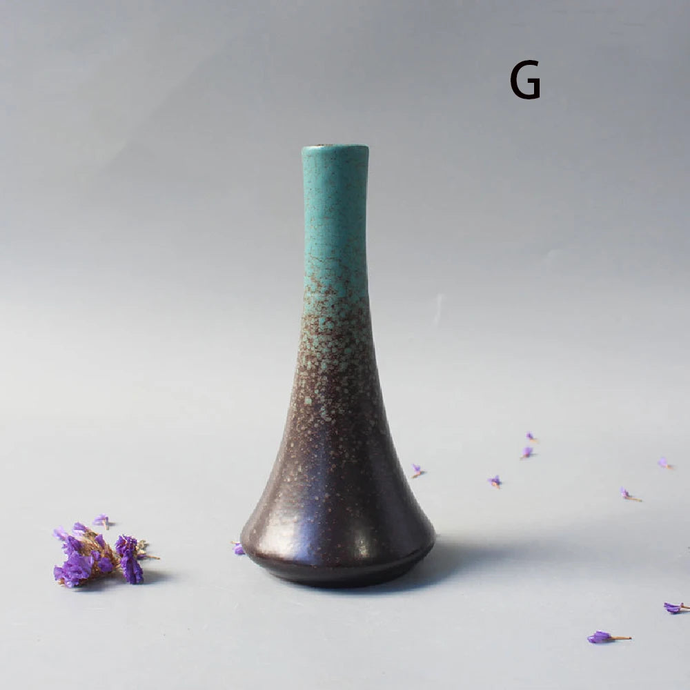 Vaso de Cerâmica Preto Minimalista para Decoração