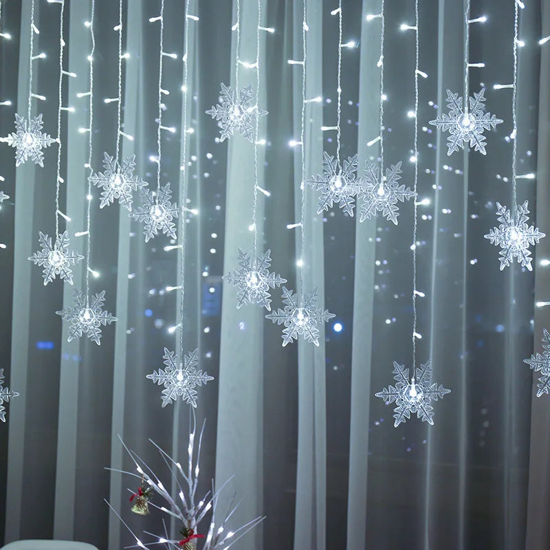Luzes de Natal LED Floco de Neve 3.2m à Prova d'Água