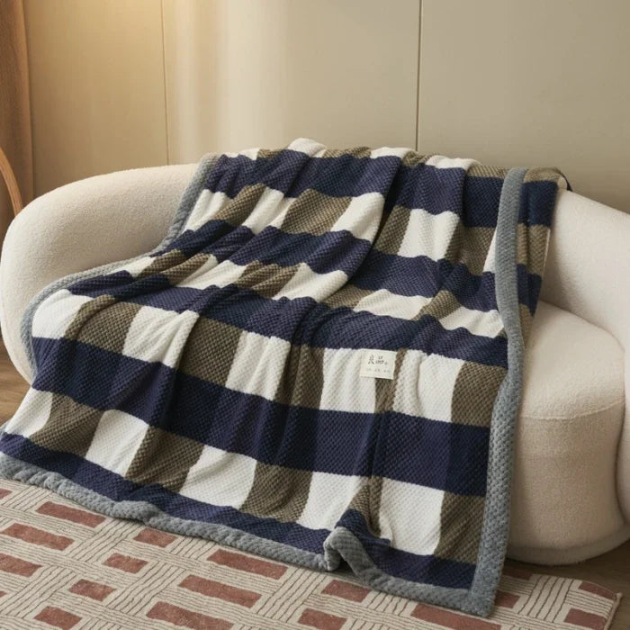 Cobertor de Malha de Chenille Luxuoso para Sofá e Cama