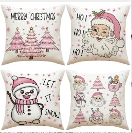 Conjunto de Capas de Almofada Natalinas Luxuosas 45x45cm