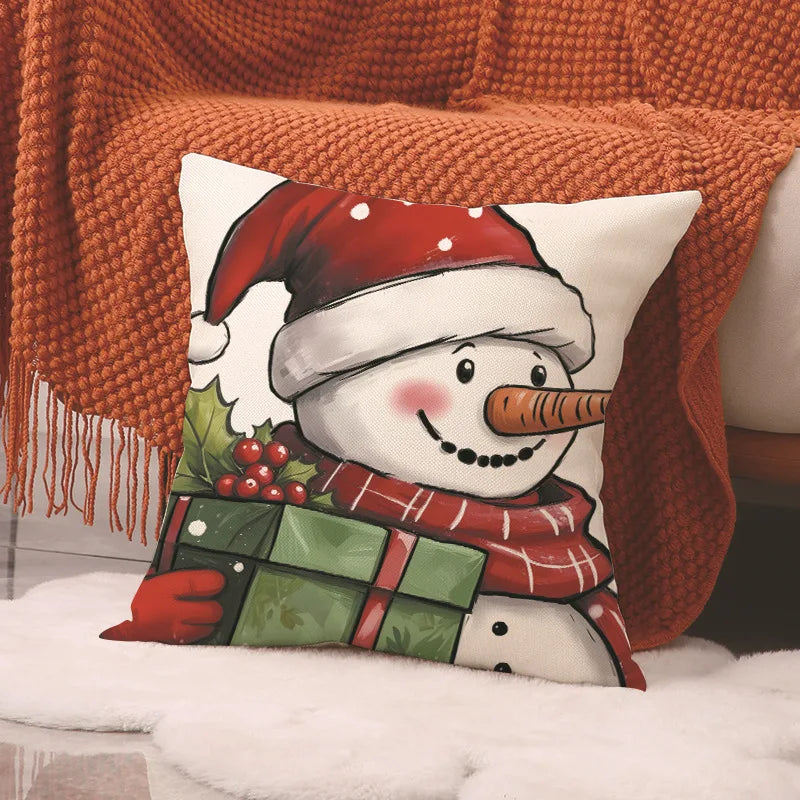Conjunto de Capas de Almofada Natalinas Luxuosas 45x45cm