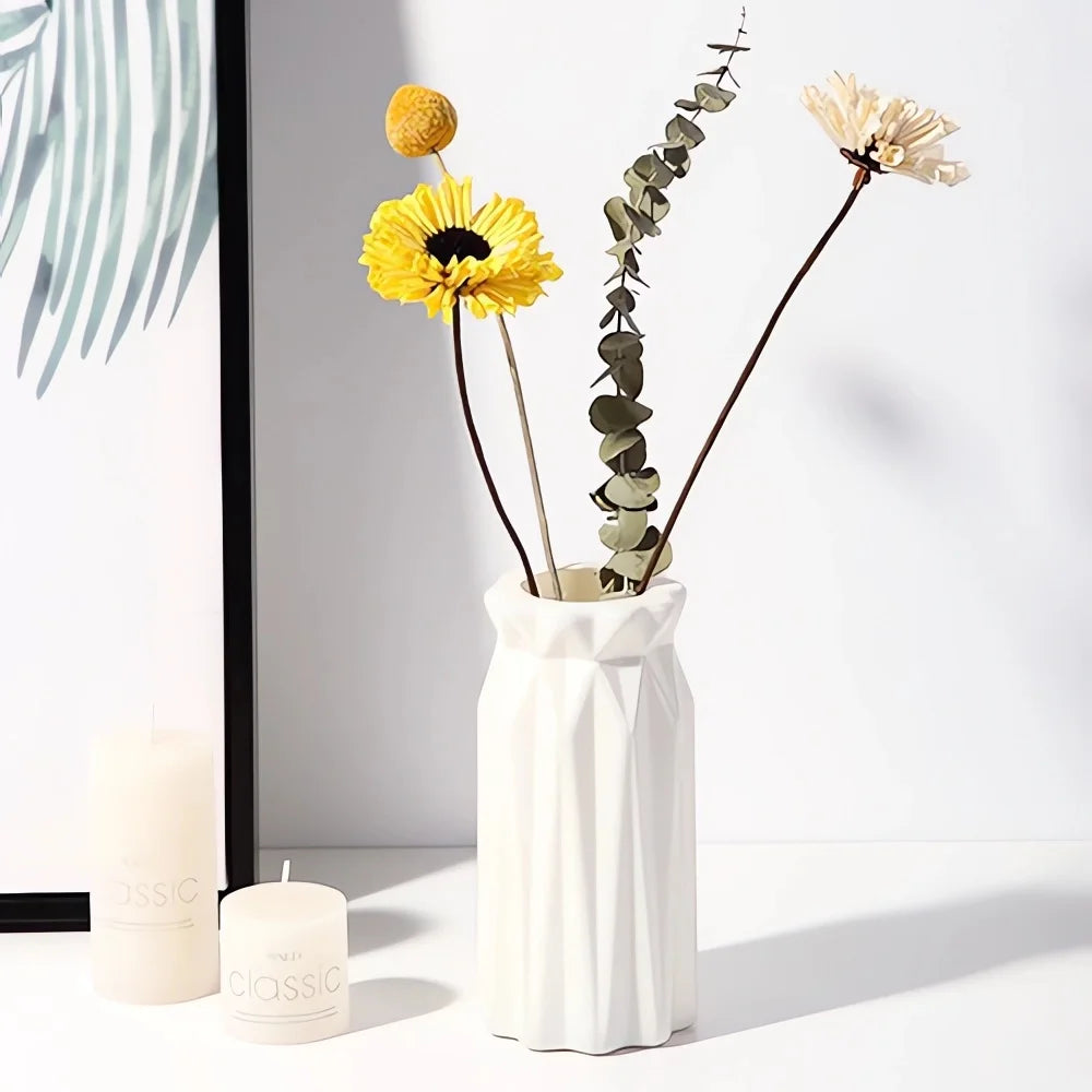 Vaso Decorativo Nórdico em Estilo Origami