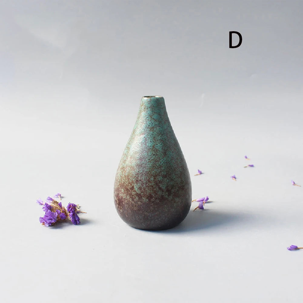 Vaso de Cerâmica Preto Minimalista para Decoração