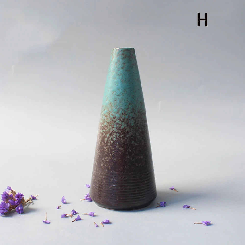 Vaso de Cerâmica Preto Minimalista para Decoração