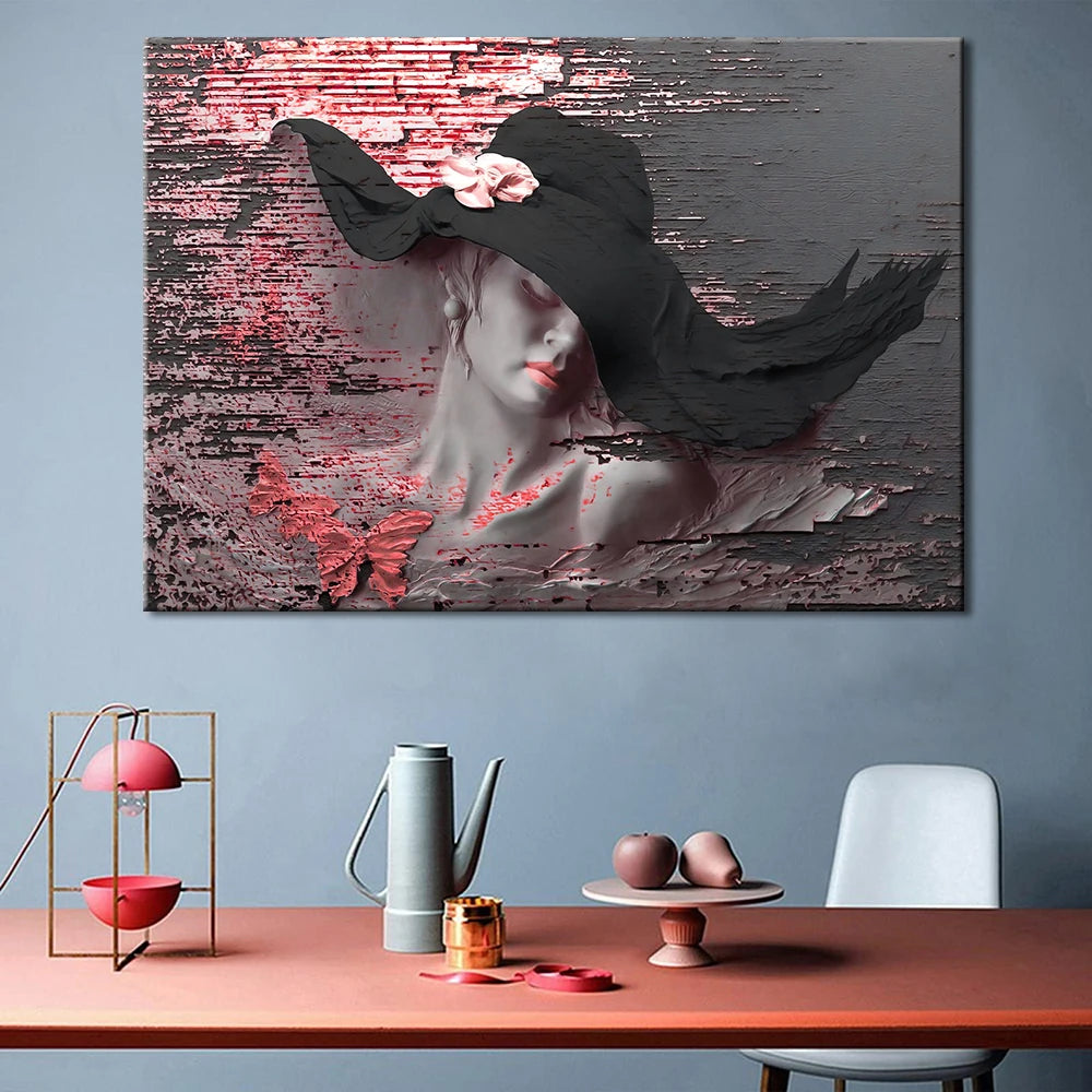 Arte em Relevo 3D: Elegância Abstrata em Tela