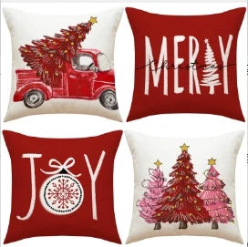 Conjunto de Capas de Almofada Natalinas Luxuosas 45x45cm