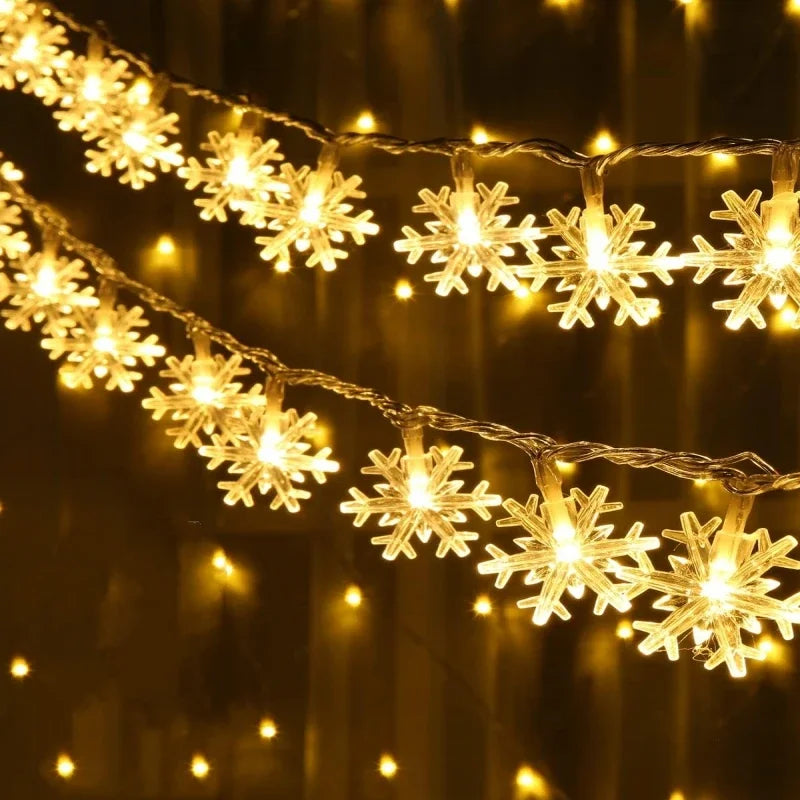 Luz de Fada Floco de Neve LED Decorativa