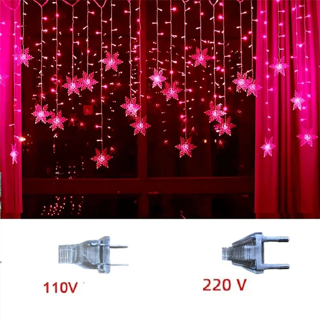 Luzes de Natal LED Floco de Neve 3.2m à Prova d'Água