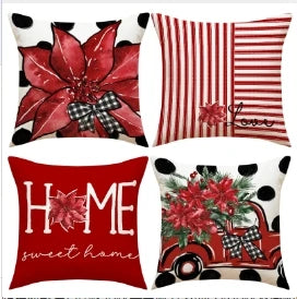 Conjunto de Capas de Almofada Natalinas Luxuosas 45x45cm