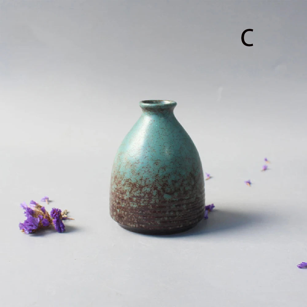 Vaso de Cerâmica Preto Minimalista para Decoração